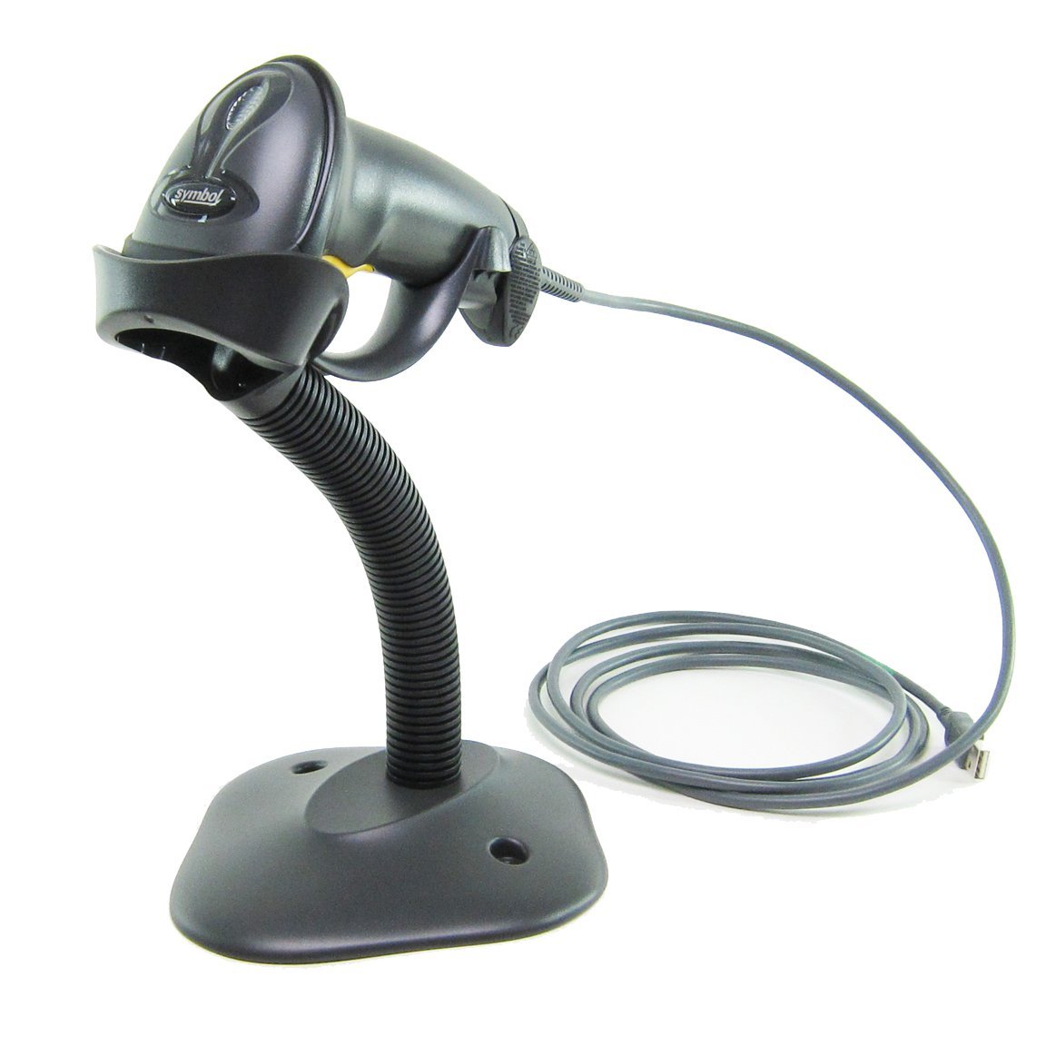 Leitor de Código de Barras Laser Manual Zebra LS 2208 + Suporte