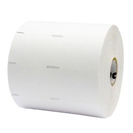 Rolo de Etiquetas Tag Cartão Para Gôndolas Branca 100mm x 30mm - 1 Coluna - 36 metros