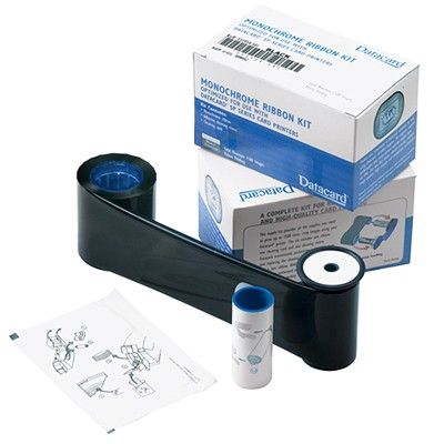 Ribbon Monocromático Preto Datacard para Cartões