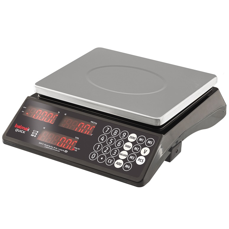 Balança de Bancada Pesadora e Contadora Balmak Quick 33Kg (Divisão 2/5/10g)