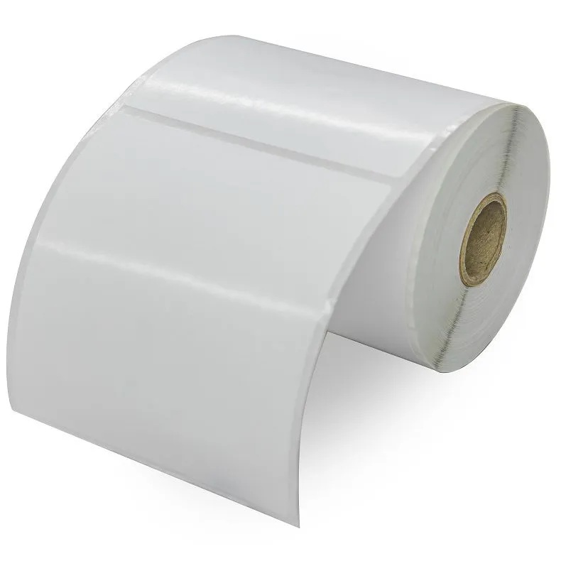 Rolo de Etiquetas Couche Adesivo 100mm x 100mm - 1 Coluna - 90 metros (10 unidades)